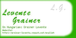 levente grainer business card
